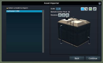 Importing a mesh in asset importer