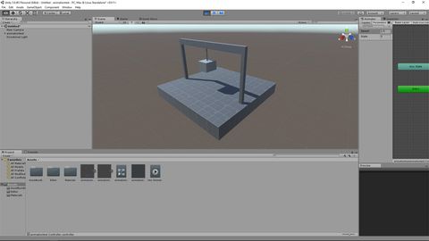 Still of animation being played in Unity Editor